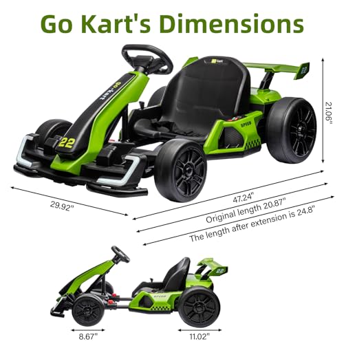 24V Electric Drift Go Kart for Kids with 300W Motor B642485