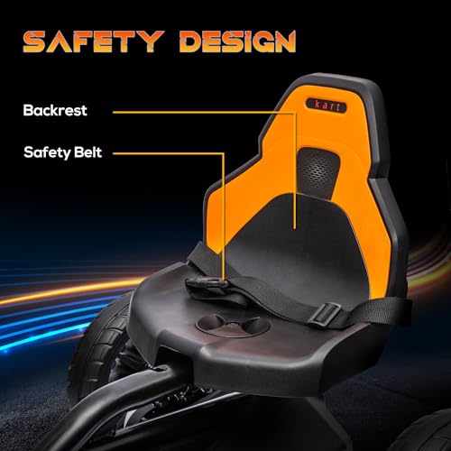 12V Electric Go Kart for Kids, Ride-On Toy with Adjustable Speed W1614