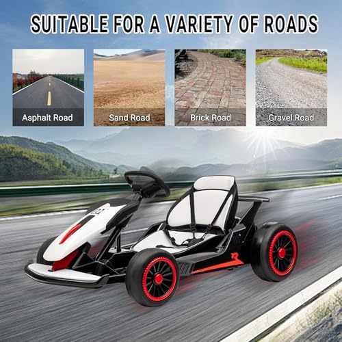 Electric Drift Kart for Kids, 2x200W Motor, 7AH Battery, Ages 6+ S301