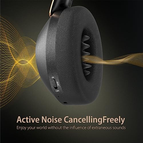 Wireless Over Ear Headphones with Active Noise Cancelling and Microphone T4812