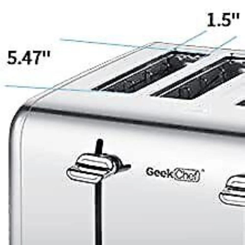 Stainless Steel 4-Slice Toaster with Extra-Wide Slots R83218