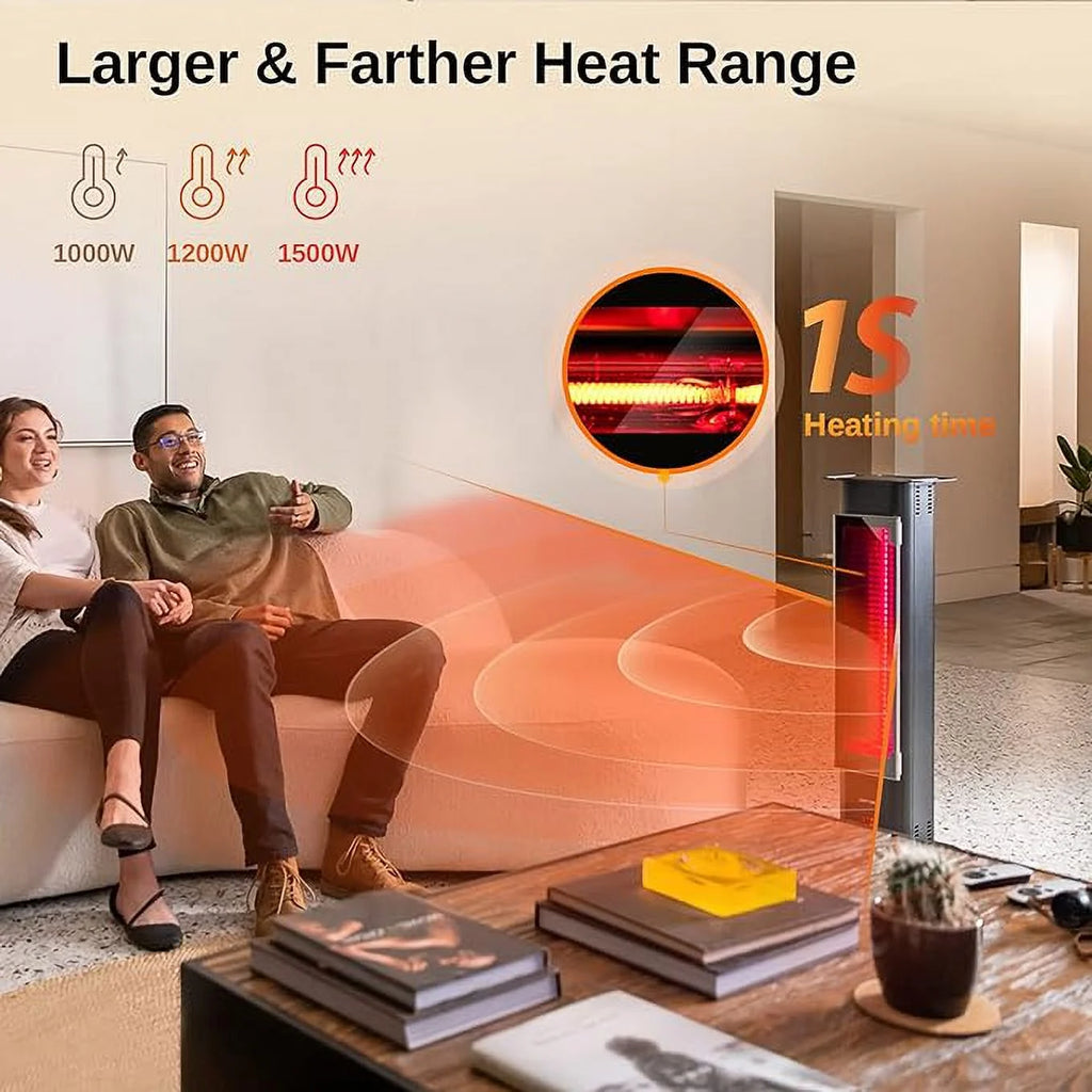 Patio Heater 1500W Infrared Electric Portable Tower B8475