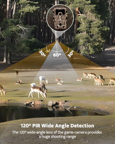 4K 36MP Trail Camera with Night Vision, Motion Activated, Waterproof IP66 F21960