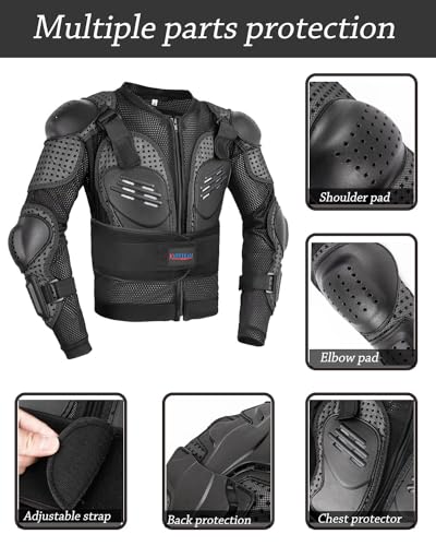 Kids Motorcycle Jacket with Chest Back Elbow Protection D890317