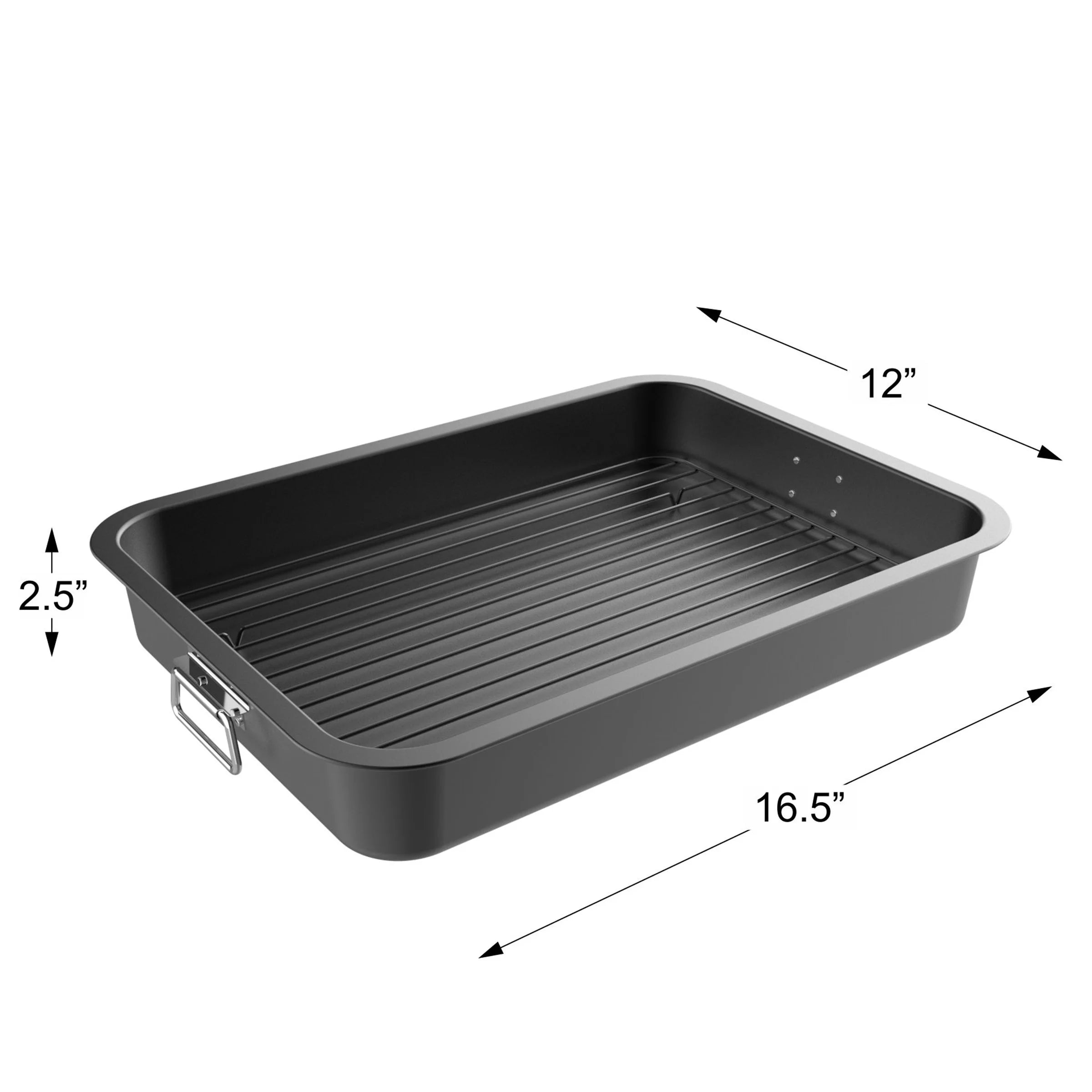 Nonstick Oven Roasting Pan with Flat Rack and Tray A67232