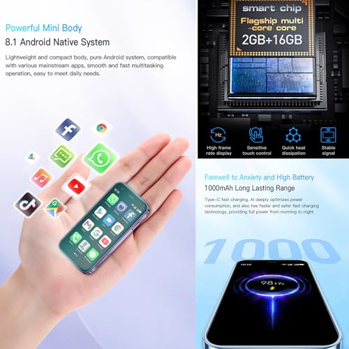 3G Mini Smartphone 3.0 Inch WiFi GPS Quad Core Android 8.1 Cell Phone Dual Sim HD Camera J113