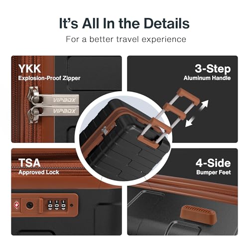 3 Piece Hardside Expandable Luggage Set with TSA Lock Spinner Wheels L24758