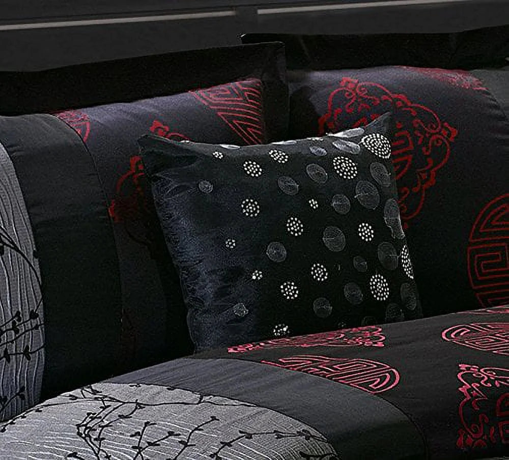 Square Patchwork Jacquard Comforter Set, Queen L3686