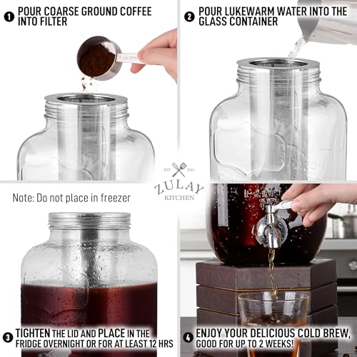 1 Gallon Cold Brew Coffee Maker with Stainless Steel Infuser I1511