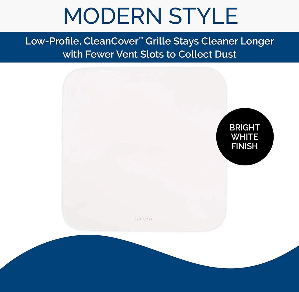 Bathroom Exhaust Grille Cover, White R4705