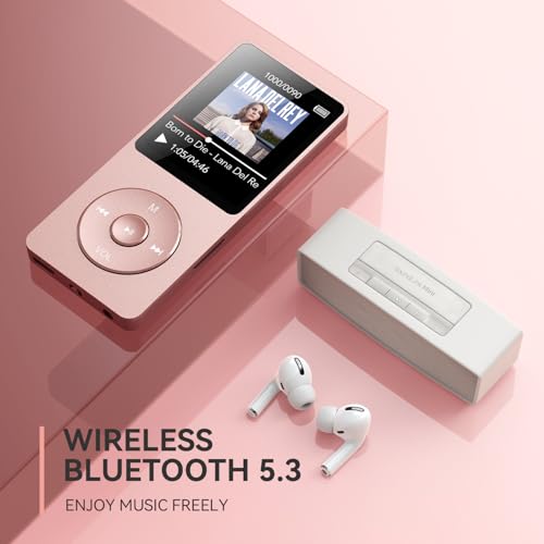 MP3 Player with Bluetooth 5.3, 1.8 Inch Screen, FM Radio, Voice Recorder O744186