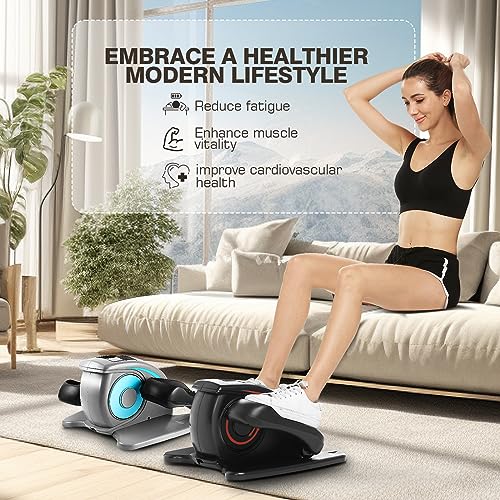 Under Desk Elliptical Machine - Quiet Pedal Exerciser for Seniors, Office & Home, Low-Impact Seated Leg Workout Equipment U896385