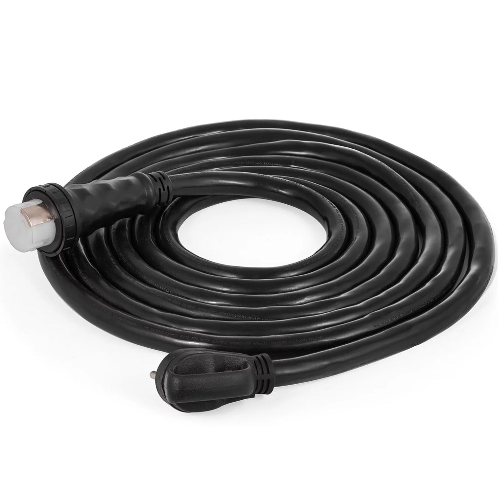 50 ft 50 Amp RV Shore Power Extension Cord, Weatherproof Heavy Duty Twist Lock P166