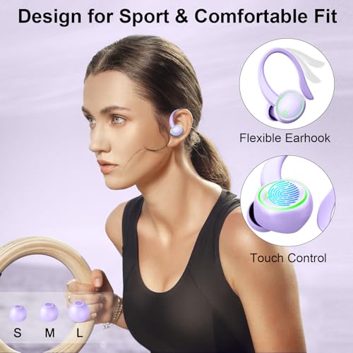 Wireless Earbuds Bluetooth 5.4 with Noise Cancelling Mic, IP7 Waterproof for Running R64733