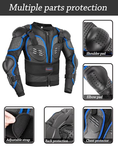 Kids Motorcycle Jacket with Chest Back Elbow Protection D890317