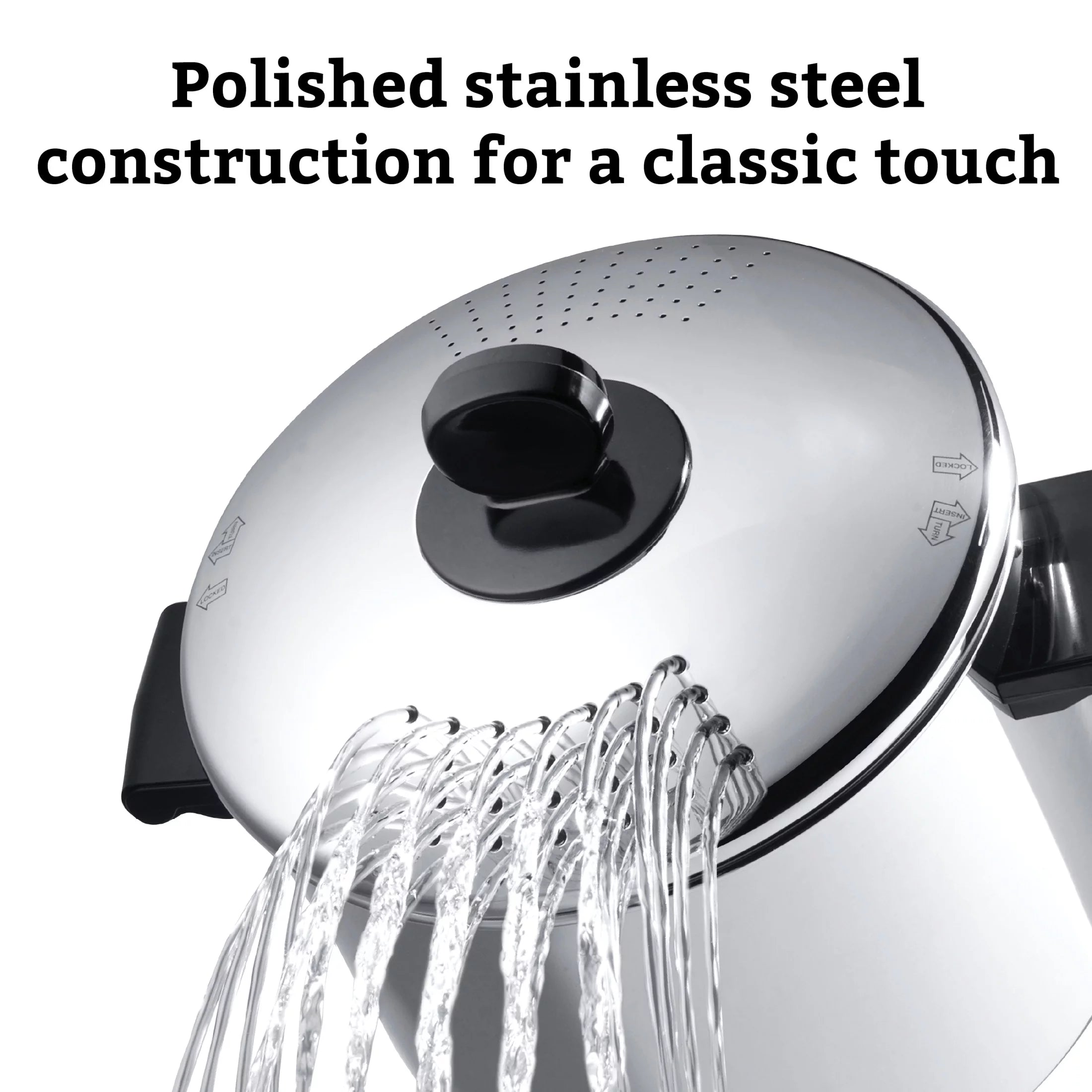 Stainless Steel 8 Quart Covered Stockpot F7016