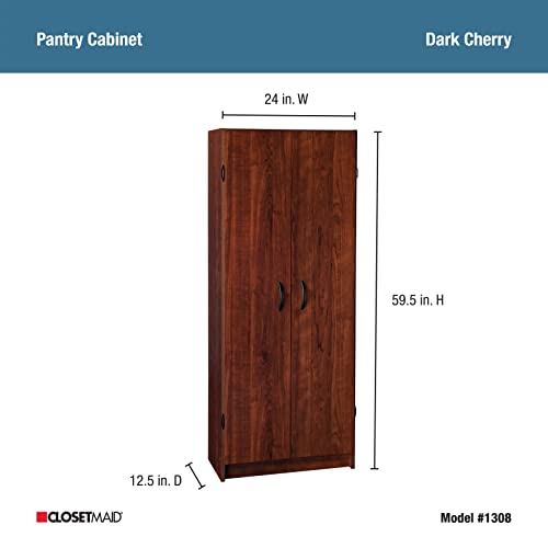 Pantry Cabinet with 2 Doors and Adjustable Shelves, White F51204
