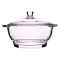 1pc Kitchen Glassware Salad Bowl Tempered Glass Bowl Microwave Oven Food Bowl