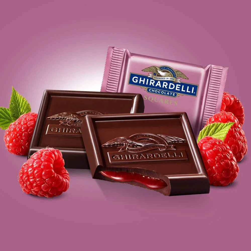 Dark Chocolate Raspberry Squares, 5.32 oz Bag (Pack of 6) M177166