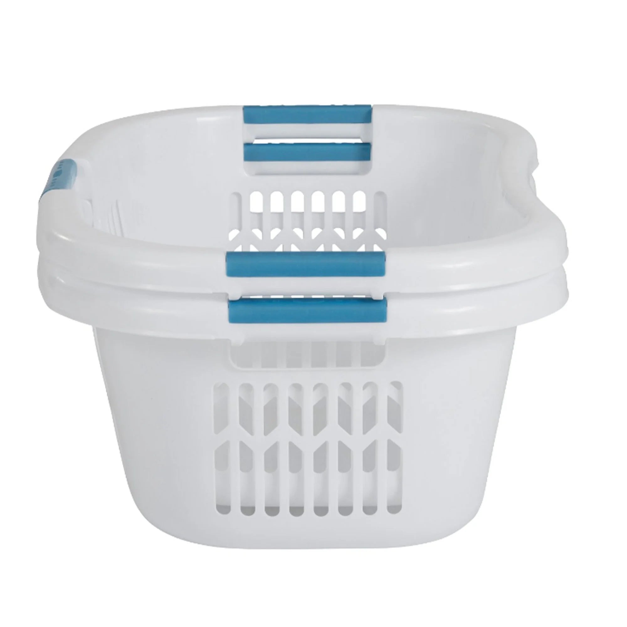 Large Portable Plastic Laundry Basket, White Q207312