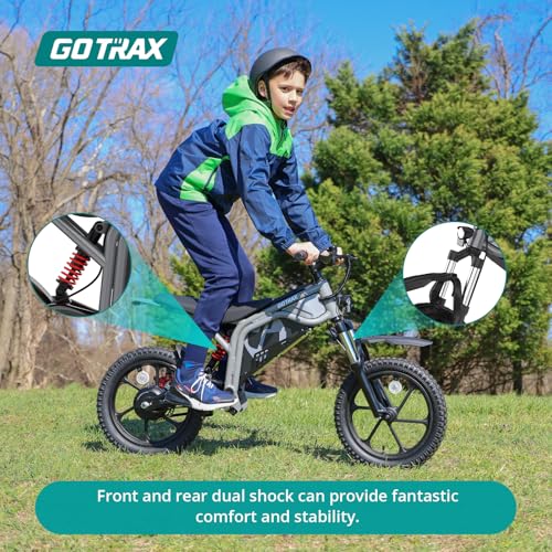 Electric Dirt Bike, 16" Pneumatic Tires, Dual Suspension & Disc Brake Y95584