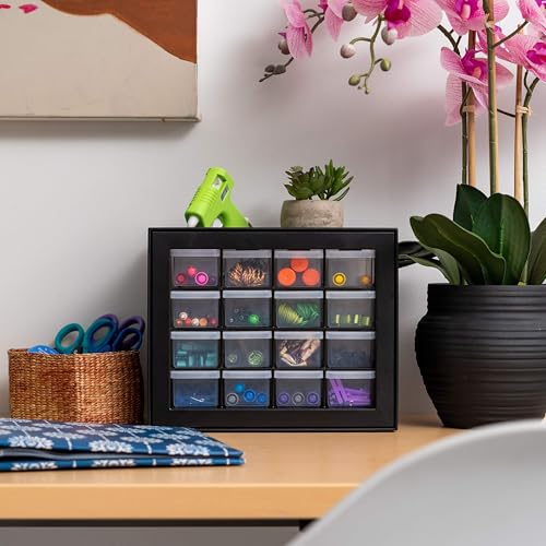 Screw Tool Organizer Small Parts Cabinet Chest, 44-Drawer Hardware Storage, Black S931