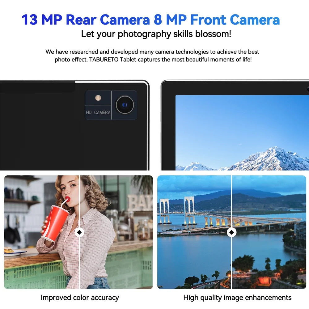10.1 inch Android Tablet, 16GB RAM 128GB ROM, 8MP+13MP Camera G233125