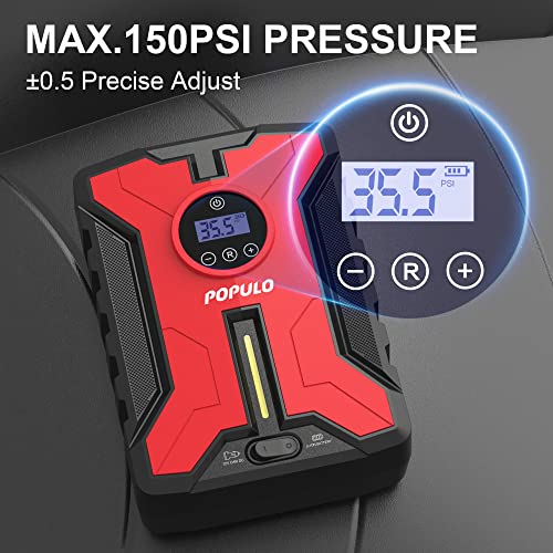 Cordless Tire Inflator Portable Air Compressor with Digital Pressure Gauge R961296