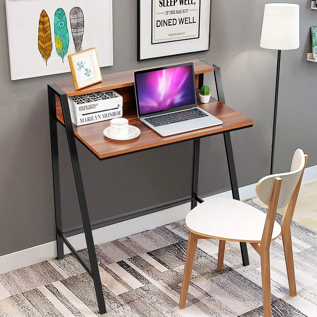 Compact Home Office Desk with Sturdy Frame for Small Spaces F519655