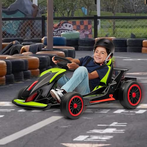 Electric Drift Kart for Kids, 2x200W Motor, 7AH Battery, Ages 6+ S301