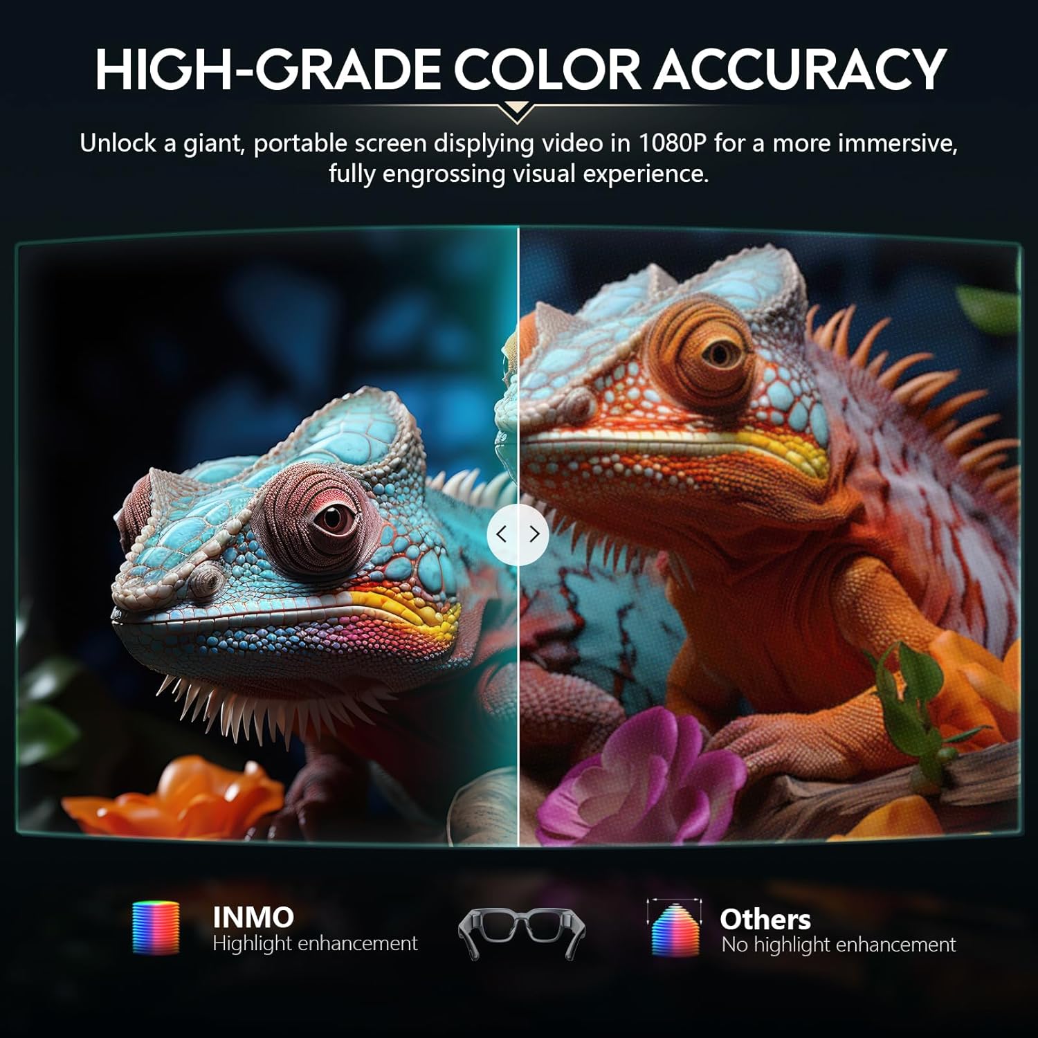 AR Glasses Wireless with 1080P Micro-OLED Virtual Theater and Camera E169120
