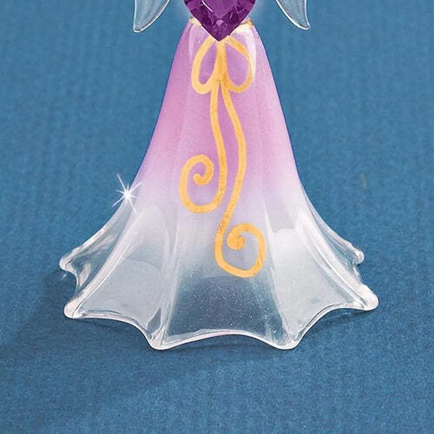 Lavender Angel Figurine with Crystal Heart B855