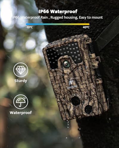 4K 36MP Trail Camera with Night Vision, Motion Activated, Waterproof IP66 F21960