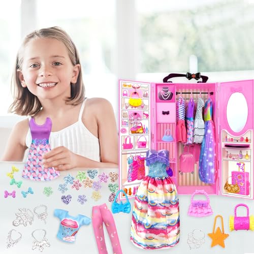 Doll Clothes and Accessories with Closet for 11.5 Inch Doll N68917
