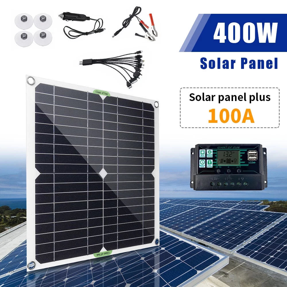 Solar Panel Controller Kit 100A 12V Portable Outdoor C8026