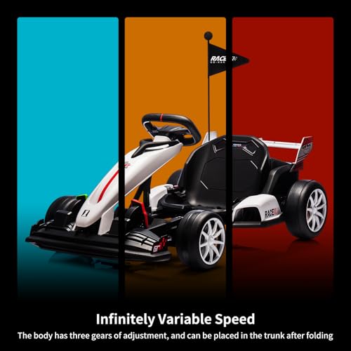 Electric Drift Kart for Kids, Ride-On Car with Adjustable Seat A721