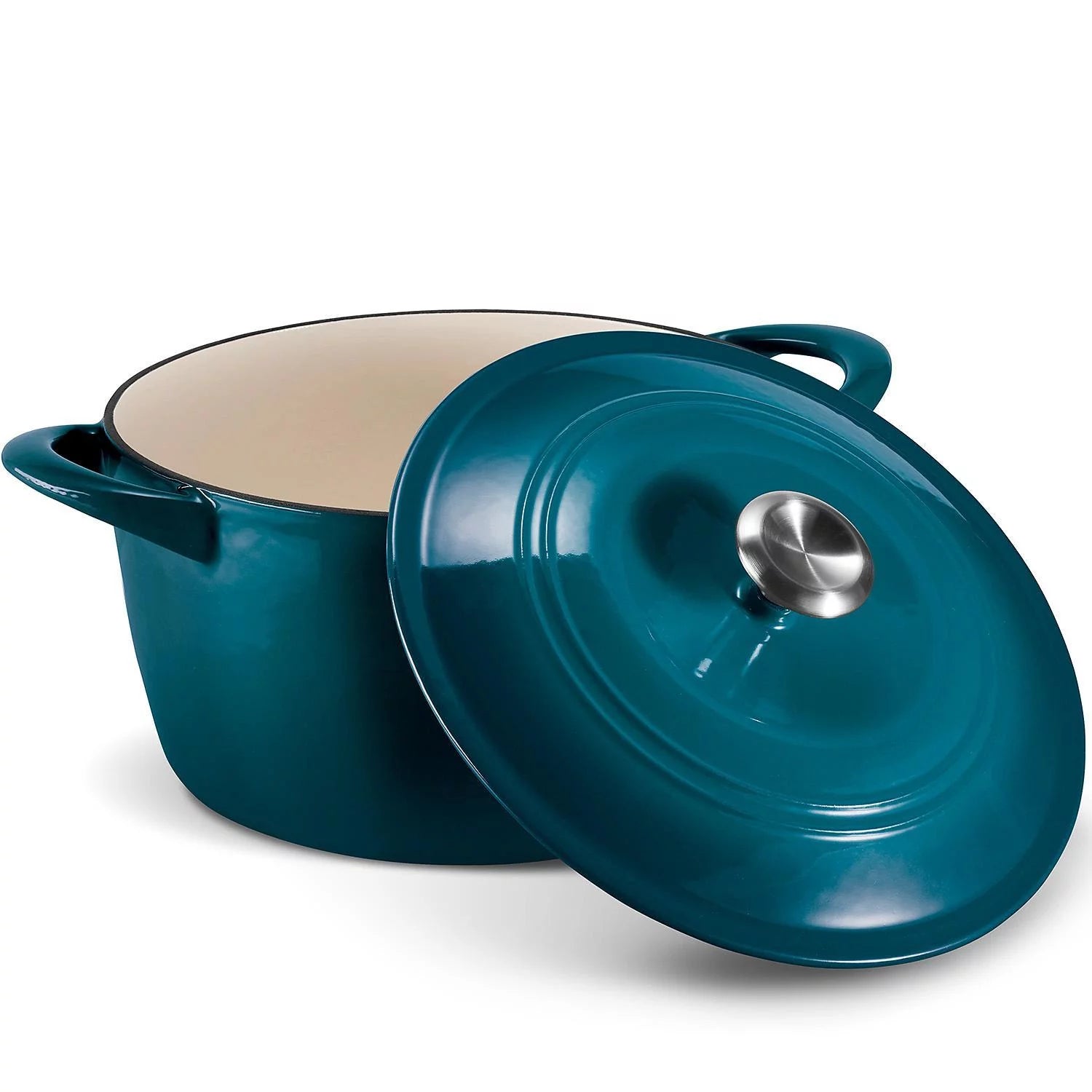 Enameled Cast Iron Covered Round Dutch Oven Z442