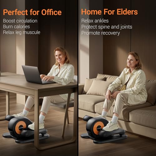 Under Desk Elliptical Machine, Portable Seated Leg Exerciser with Remote Z85620