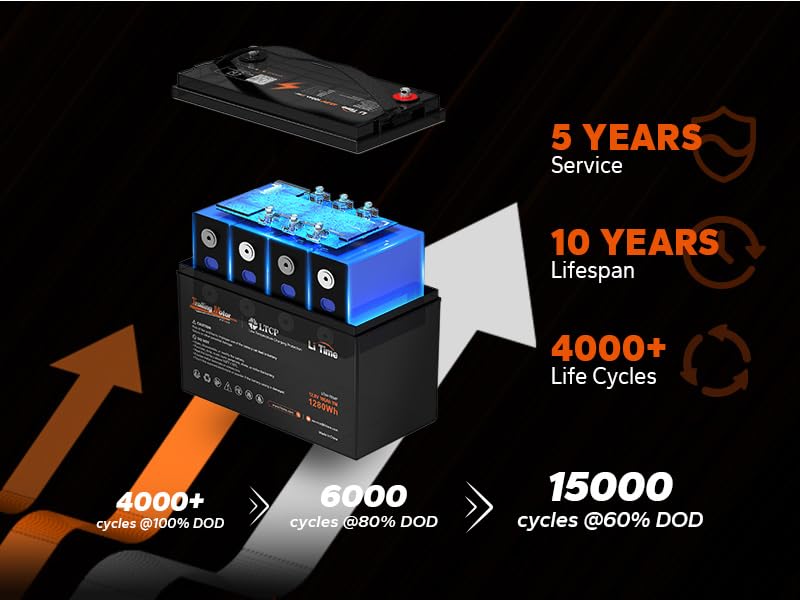 12V 100Ah LiFePO4 Battery with Built-in 100A BMS D2856
