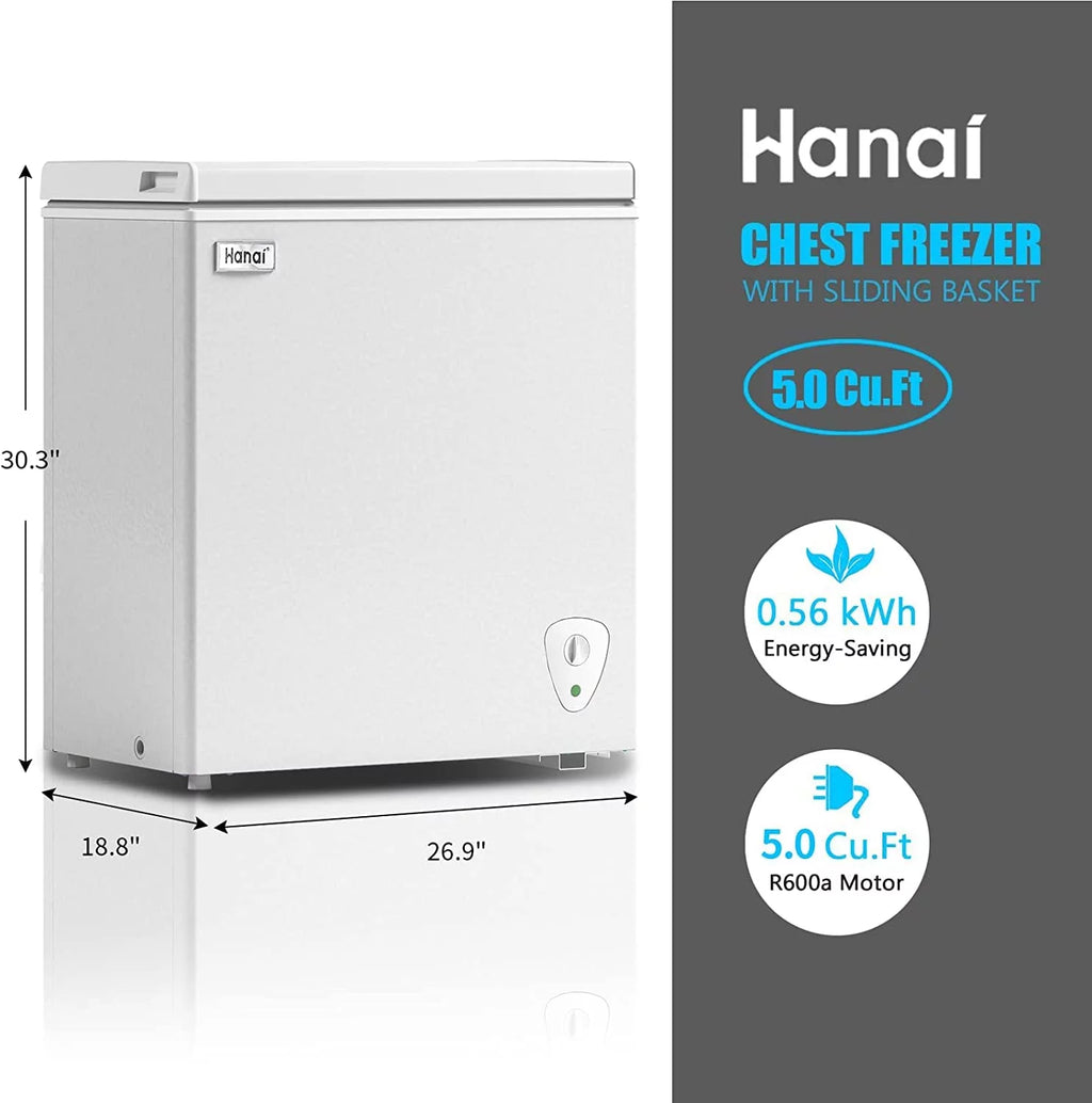 Chest Freezer, 5 Cu.ft, White Y358041