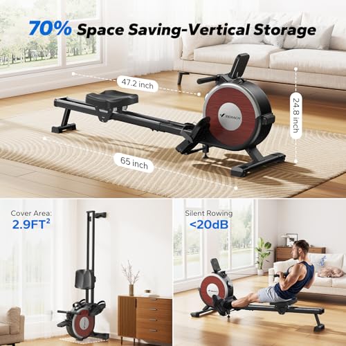 Magnetic Rowing Machine for Home, 16 Levels, Quiet Resistance, 350lbs Capacity Z5255