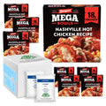 Banquet Mega Bowls Nashville Hot Fried Chicken Frozen Meal, 13 oz - Pack of 8