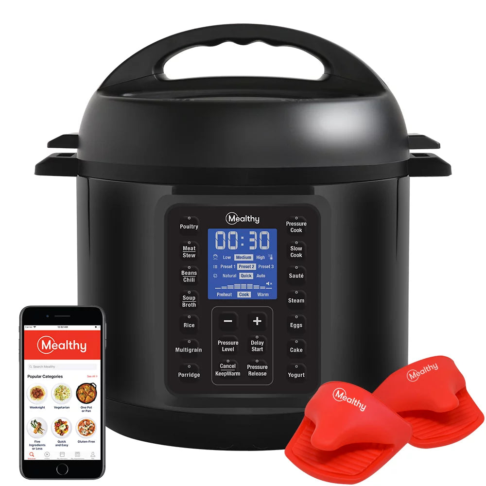 6 Quart Electric Pressure Cooker with Self Sealing Lid Q49089