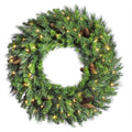 Vickerman 72" Cheyenne Pine Wreath 400 Warm White LED