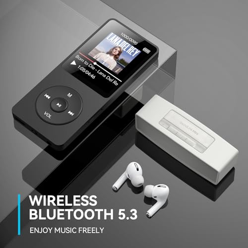 MP3 Player with Bluetooth 5.3, 1.8 Inch Screen, FM Radio, Voice Recorder O744186
