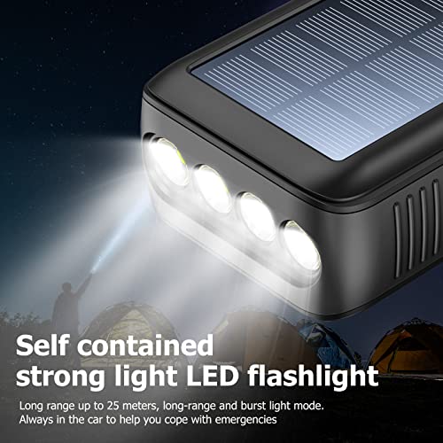Solar Charger Power Bank 63200mAh Portable Dual Outputs Flashlight K2447