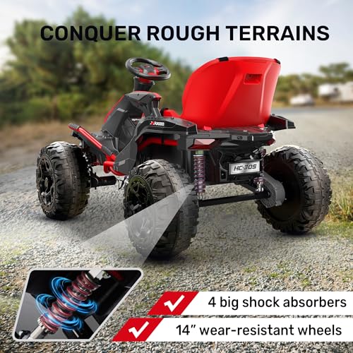 24V 4x4 Ride On Toy for Big Kids, 4x200W Motors, 5MPH, Parent Remote, Wide Seat, Green X884766
