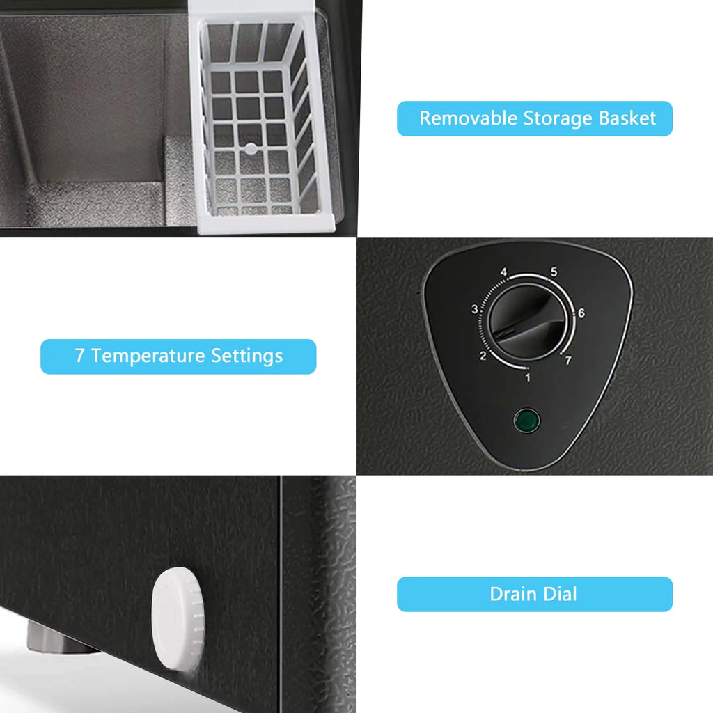 Compact Chest Freezer with Removable Storage Basket R3178