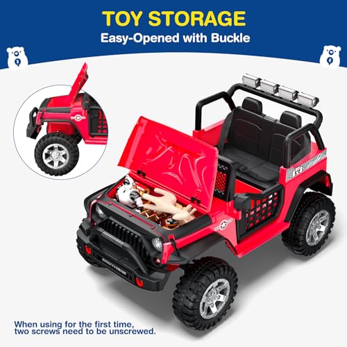 12V Kids Electric Ride On Car with Remote Control, Bluetooth Speaker, LED Lights Z308