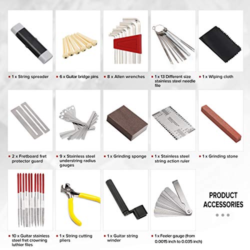 Guitar Repair Maintenance Tool Kit with Carry Bag A476